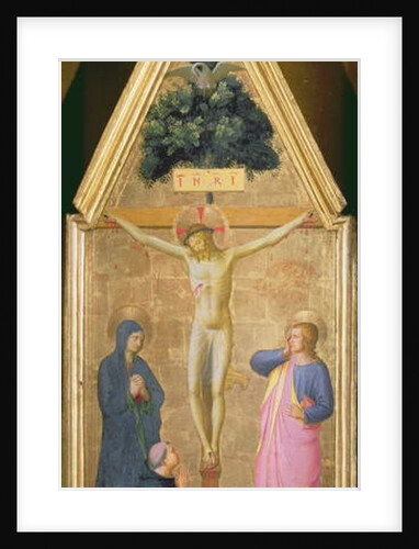 Christ on the Cross between the Virgin and Cardinal Torquemada and St. John the Evangelist, c.1446 by Fra Angelico