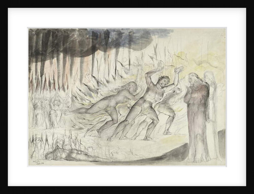 Dante and Virgil among the Blasphemers by William Blake