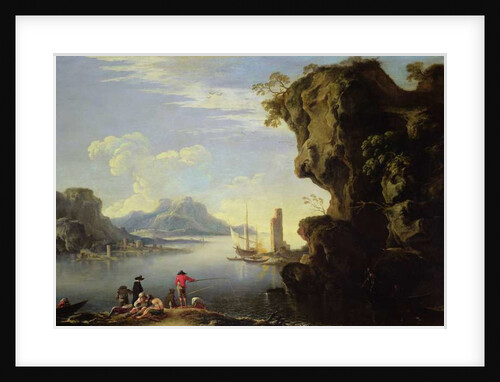 Coastal Scene with Fishermen by Salvator Rosa