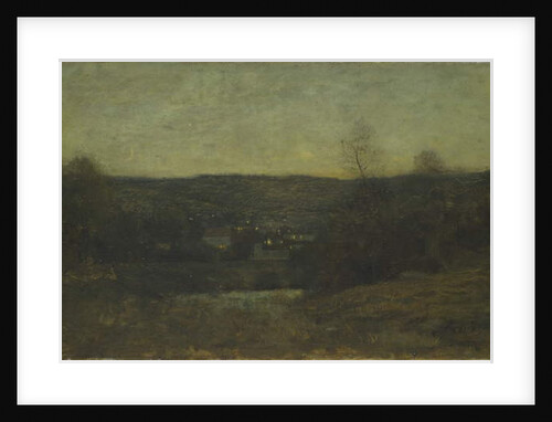 A Lighted Village, c.1887 by Dwight William Tryon