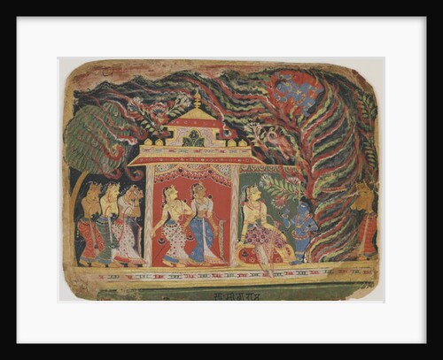 Krishna carried off by the Whirlwind Demon by Indian School