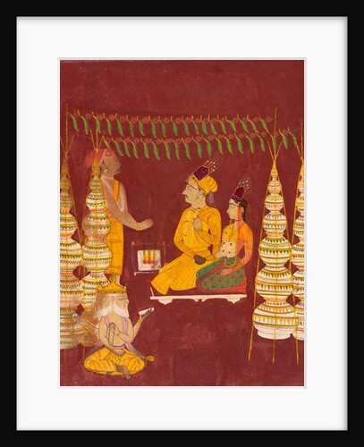 Wedding ceremony in the presence of Brahma, c.1680 by Indian School