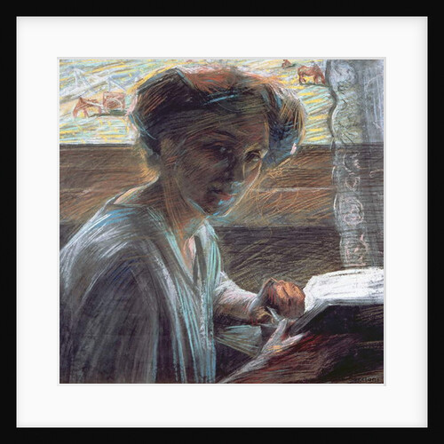 Woman Reading, 1909 by Umberto Boccioni