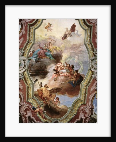 Mythological Scene with Jupiter, Juno, the Muses and Father Time by Italian School