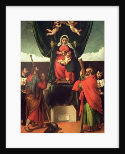 Madonna and Child Enthroned with Four Saints, 1546 by Lorenzo Lotto