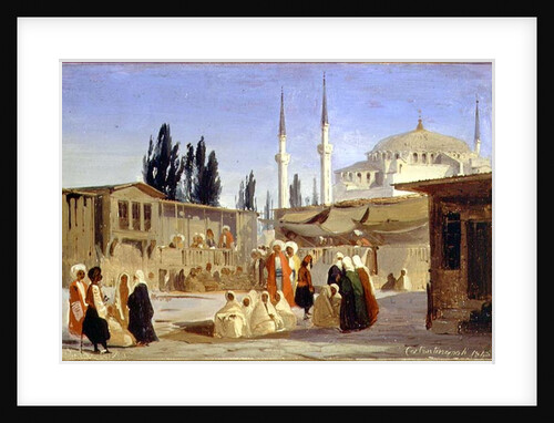 The Slave's Bazaar, Constantinople by Ippolito Caffi