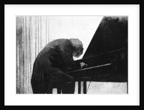 John Ogdon at the Piano in the Great Hall, Exeter University, 1979 by George Adamson