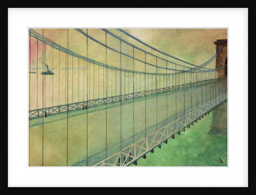 Hammersmith Bridge after the Boat Race by George Adamson