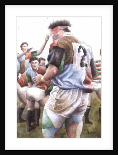 Rugby Match: Harlequins v Northampton, Brian Moore at the Line Out, 1992 by Gareth Lloyd Ball