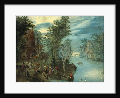 River Scene, c.1630-50 by Jan the Elder (style of) Brueghel