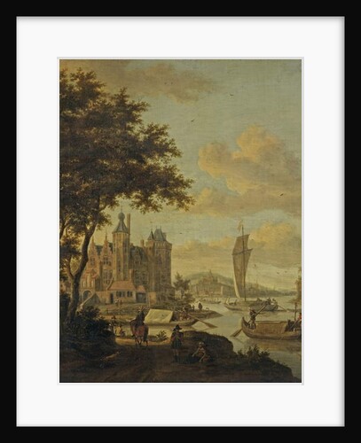 Dutch Beach Scene with Shipping by Abraham Storck