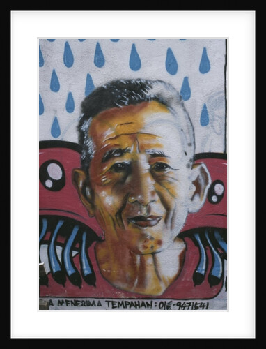 Mural depicting a human face by Anonymous