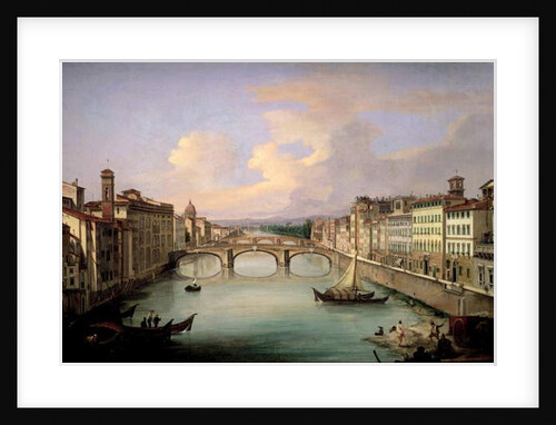 Florence from the Ponte Vecchio by Giovanni Signorini