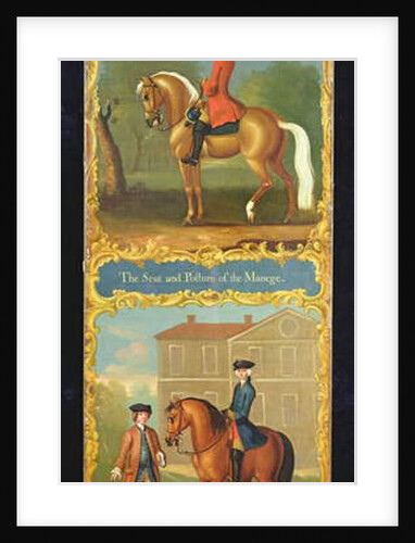 The Seat and Posture of the Manege and The Horse Walking on the Volte to the Right by Thomas of Pall Mall