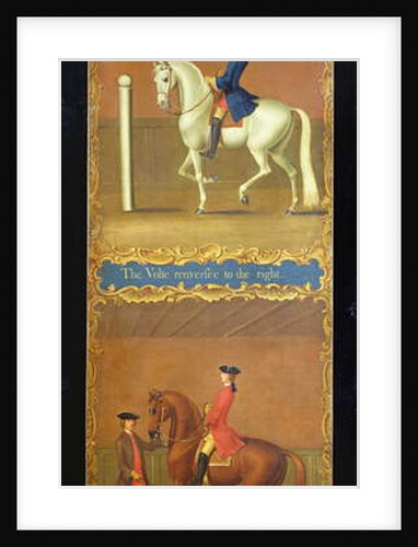 The Volte Renversee to the Right and The Horse Learning to back, c.1750 by Thomas of Pall Mall Butler