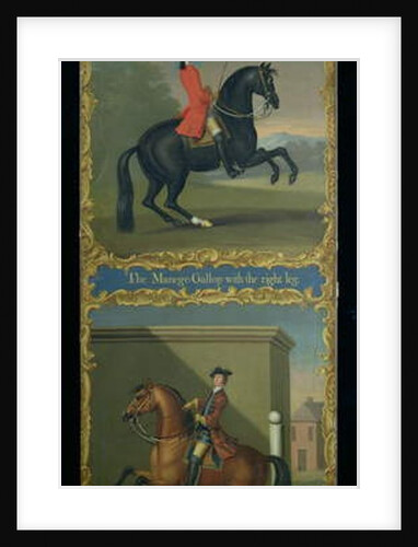 The Manege Gallop with the Right Leg, and Terre a Terre to the Right, c.1750 by Thomas of Pall Mall Butler
