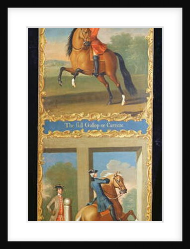 The Full Gallop or Carriere and Terre a Terre to the right, c.1750 by Thomas of Pall Mall Butler