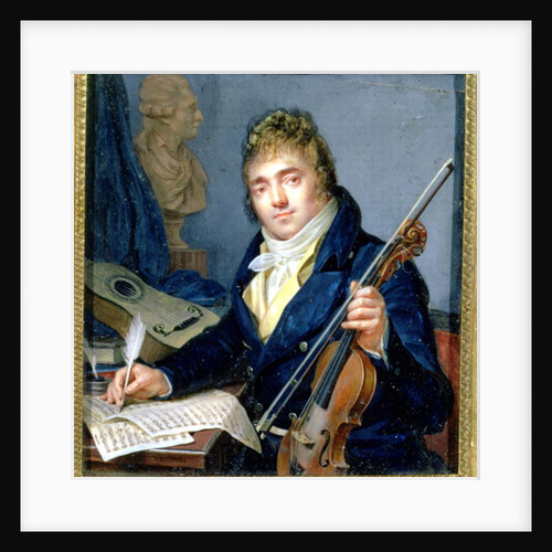 Portrait of a Composer, with his Violin and Score by Francois Elie Vincent