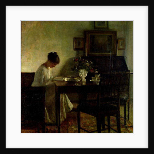 Girl Reading in an Interior by Carl Holsoe