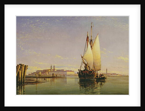 The Euganean Hills and the Laguna of Venice - Trabaccola Waiting for the Tide, Sunset, 1853 by Edward William Cooke