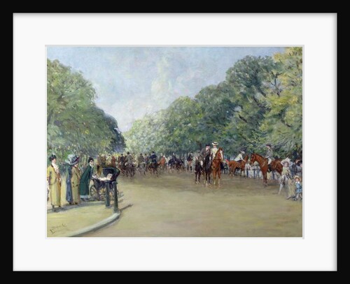 View of Hyde Park with Figures on Rotten Row by Albert Jnr. Ludovici