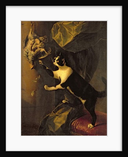 Cat and Dead Game by Alexandre-Francois Desportes