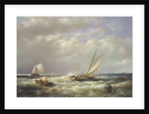 Fishing Boats off the Coast by Abraham Hulk