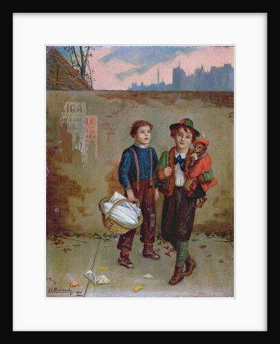 Beggars and a Monkey, 1893 by Augustus Edward Mulready