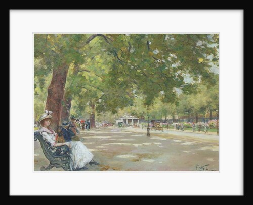 Elegant Figures, Rotten Row, Hyde Park, London by Count Girolamo Pieri Nerli