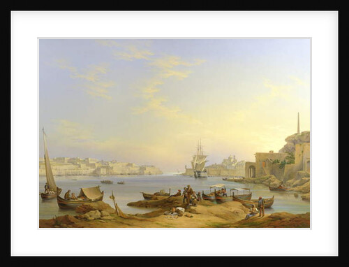 Grand Harbour, Valletta, Malta, 1850 by John or Giovanni Schranz