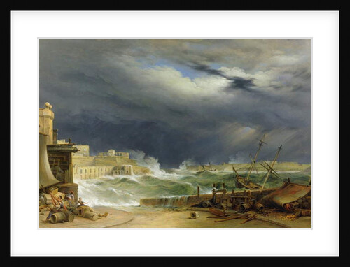 Storm, Malta, 1850 by John or Giovanni Schranz