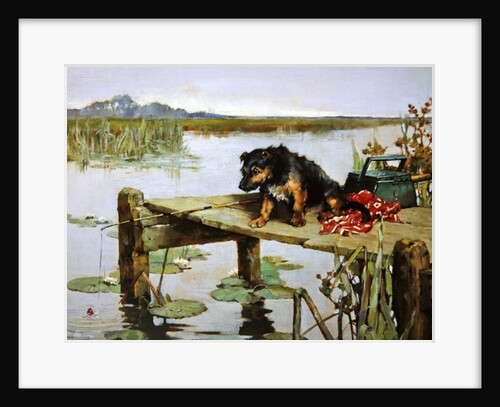 Terrier - Fishing, c.1890 by Philip Eustace Stretton