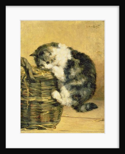 Cat with a Basket by Charles van den Eycken