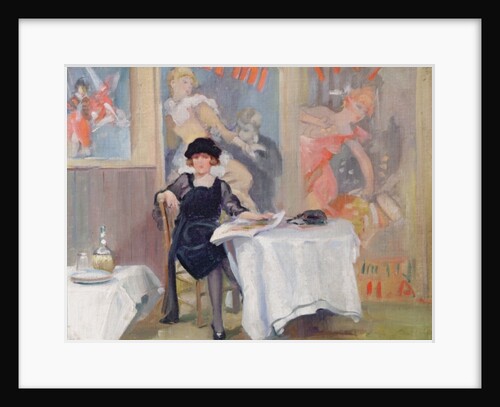 Lady at a Cafe table by Harry J. Pearson