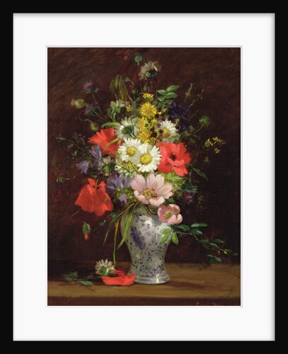 Still life with flowers in a vase, c.1866 by Louise Darru