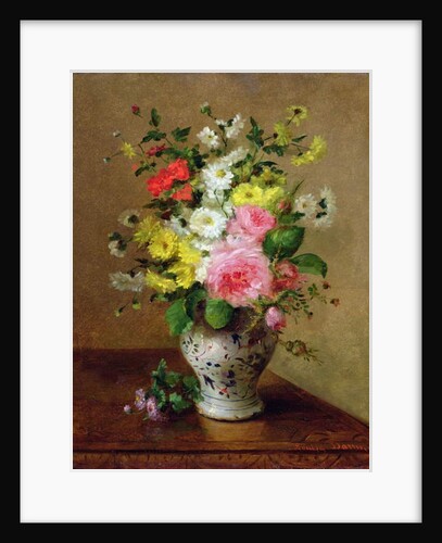 Still life with flowers in a vase, c.1866 by Louise Darru
