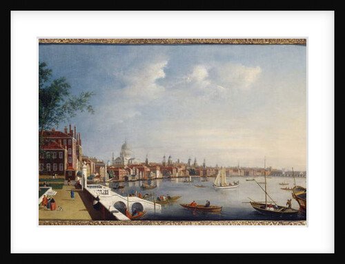 View of the Thames looking towards St. Paul's from the gardens of Somerset House by William James