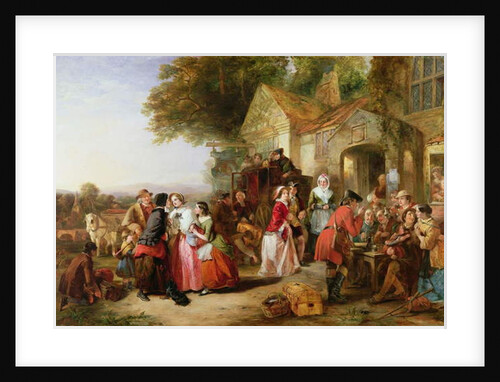 Travellers outside a tavern, 1850 by Thomas Falcon Marshall