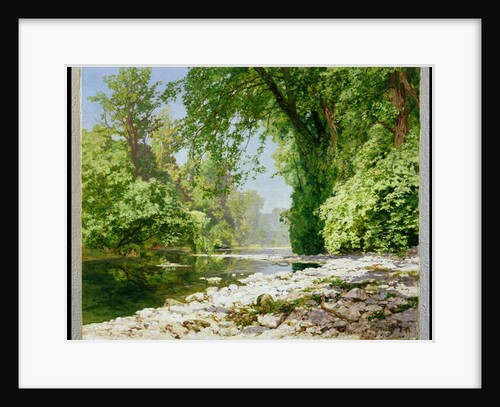 Wooded riverscape by Leopold Rolhaug