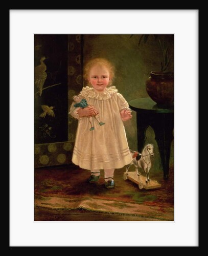 Child with a doll and a toy horse, c.1840 by English School