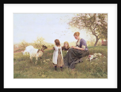 Feeding the Goats, 1870 by Otto Weber