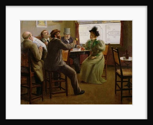Bar interior, c.1880 by Belgian School