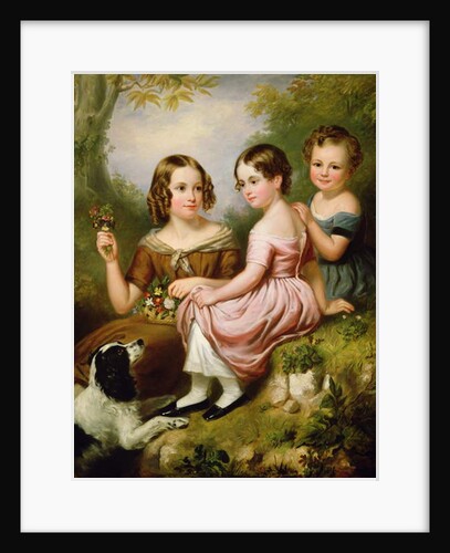 Portrait of three children, 1846 by W.R. Waters