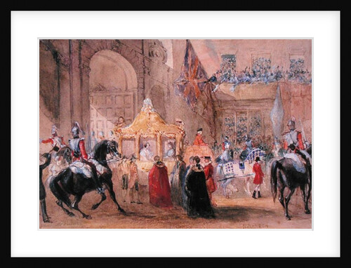 The Lord Mayor Standing Ready to Greet Queen Victoria at Temple Bar in 1837 by Henry Warren