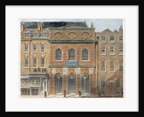 The first Opera House in the Haymarket, burnt down in 1789 by William Capon