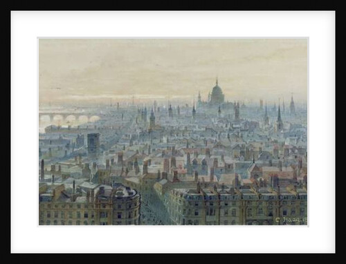 Panorama of London from the top of the Monument, looking west, 1848 by Carl Haag