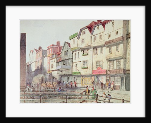 View of Long Lane, with pigs in pens in part of Old Smithfield Market, 1844 by Anonymous
