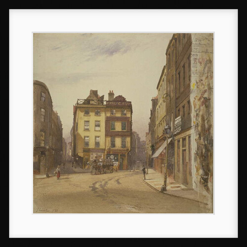 View of Wych Street and Holywell Street, Westminster showing the Rising Sun Tavern, 1881 by John Crowther