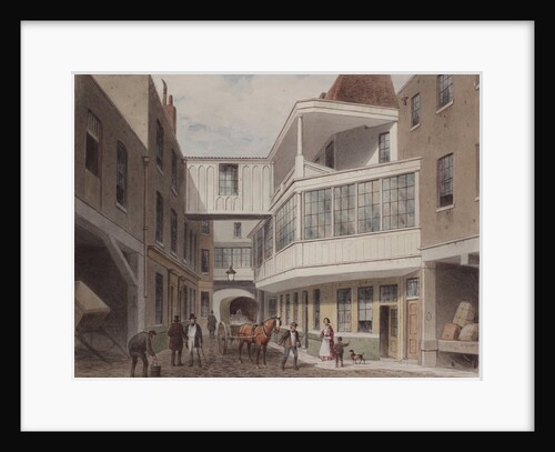 View of the Cross Keys Tavern, Wood Street, c.1850 by Thomas Hosmer Shepherd