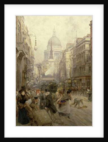 Fleet Street Looking East, 1898 by Henry Edward Tidmarsh
